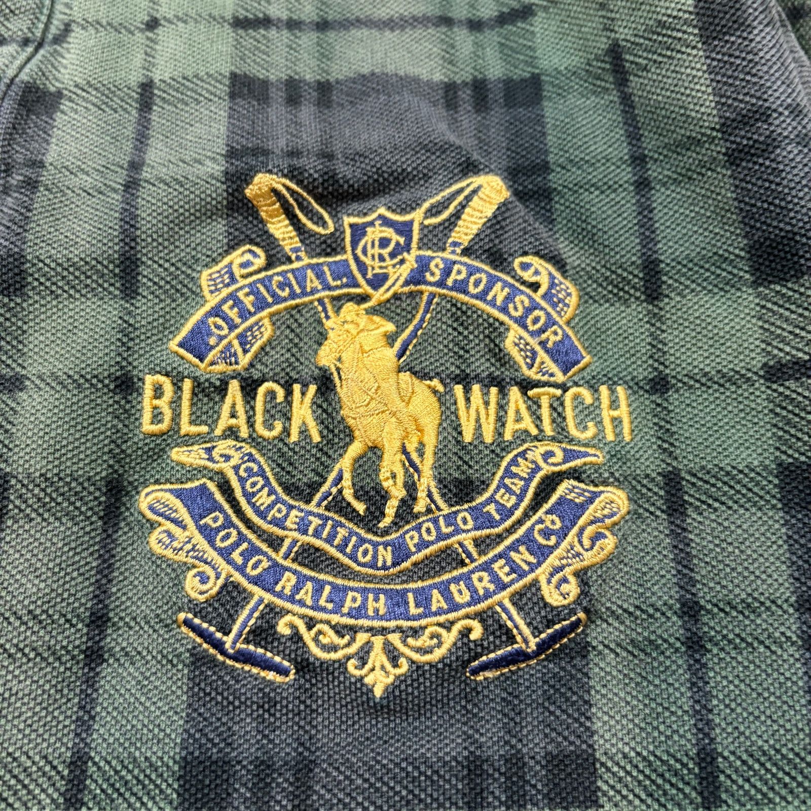 Polo Ralph Lauren VTG Polo Ralph Lauren Blackwatch Series Crest Tartan Polo M Size US M / EU 48-50 / 2 - 5 Thumbnail
