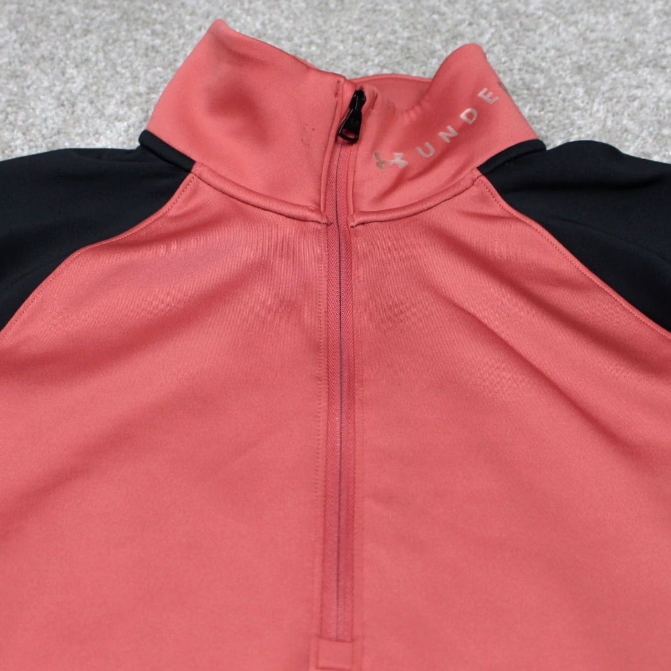 Under Armour Under Armour Sweatshirt Women Medium Pink/Black 1/2 Zip Pullover Polyester Stretch L/S Size M / US 6-8 / IT 42-44 - 5 Thumbnail