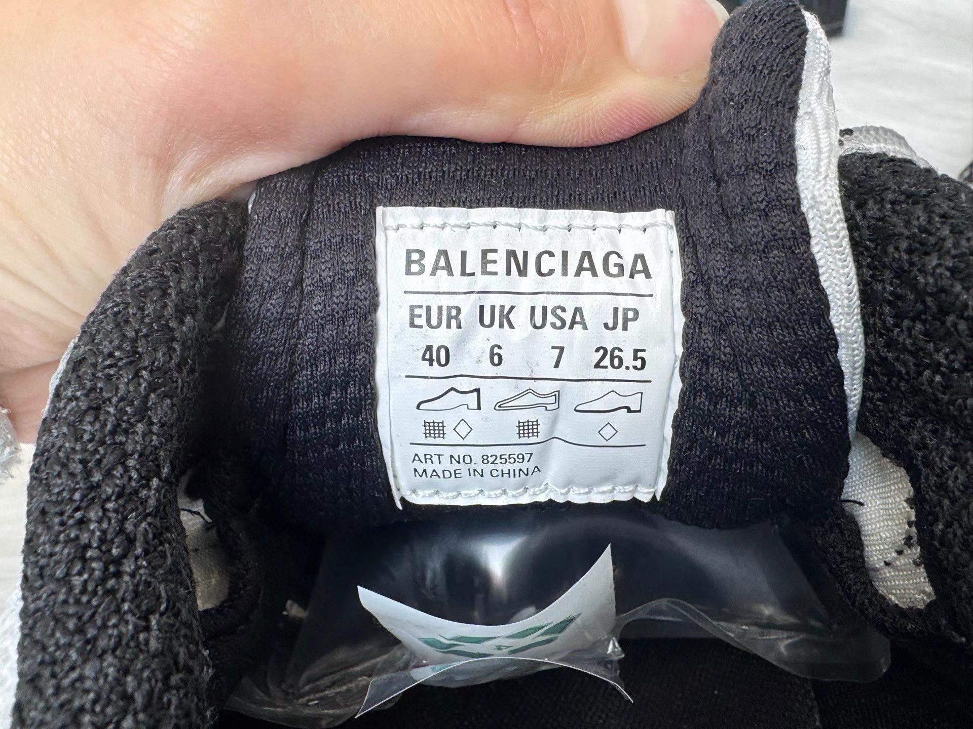 Balenciaga BALENCIAGA 3XL Black & White Printed Lace-up Shoes K36 Size US 7 / EU 40 - 5 Thumbnail
