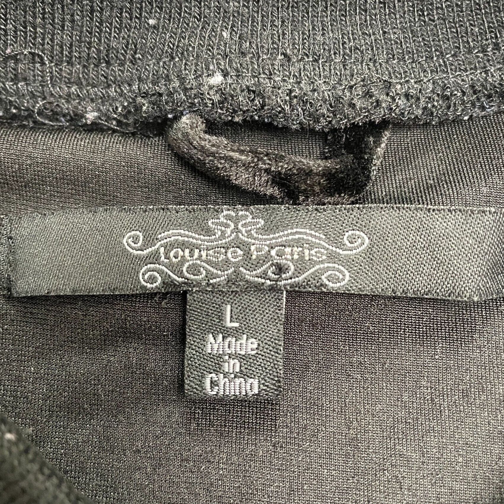 Vintage Louise Paris Velour Velvet Jacket Womens Large Black Full Zip Casual Pockets Size L / US 10 / IT 46 - 5 Thumbnail