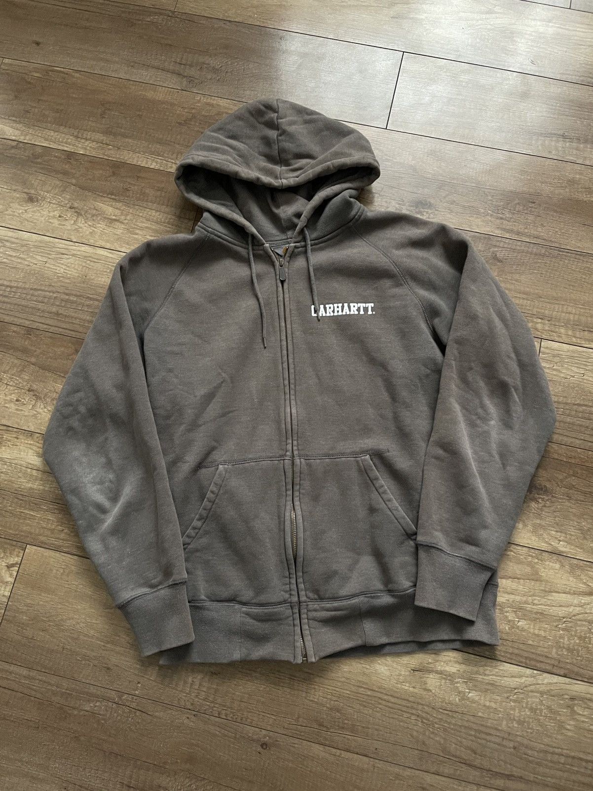 Carhartt Carhartt Faculty Hooded Zip Jacket Vintage Faded Size US L / EU 52-54 / 3 - 2 Thumbnail
