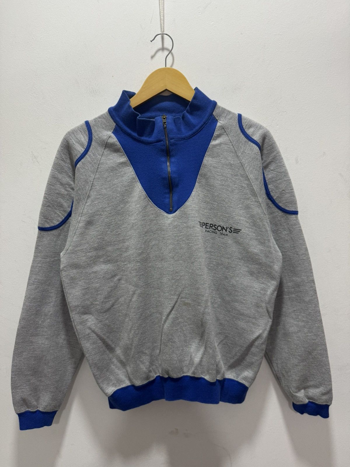 PERSON'S VINTAGE PERSON’S RACING TEAM HALF ZIP SWEATER Size US S / EU 44-46 / 1 - 10 Thumbnail