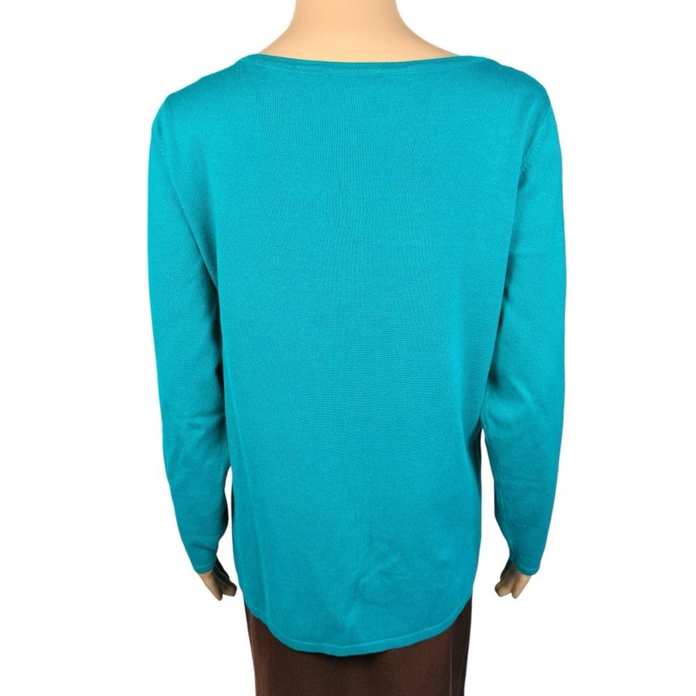 Other Belle by Kim Gravel Feather Knit Square Neck Sweater A46859 Size L / US 10 / IT 46 - 4 Thumbnail