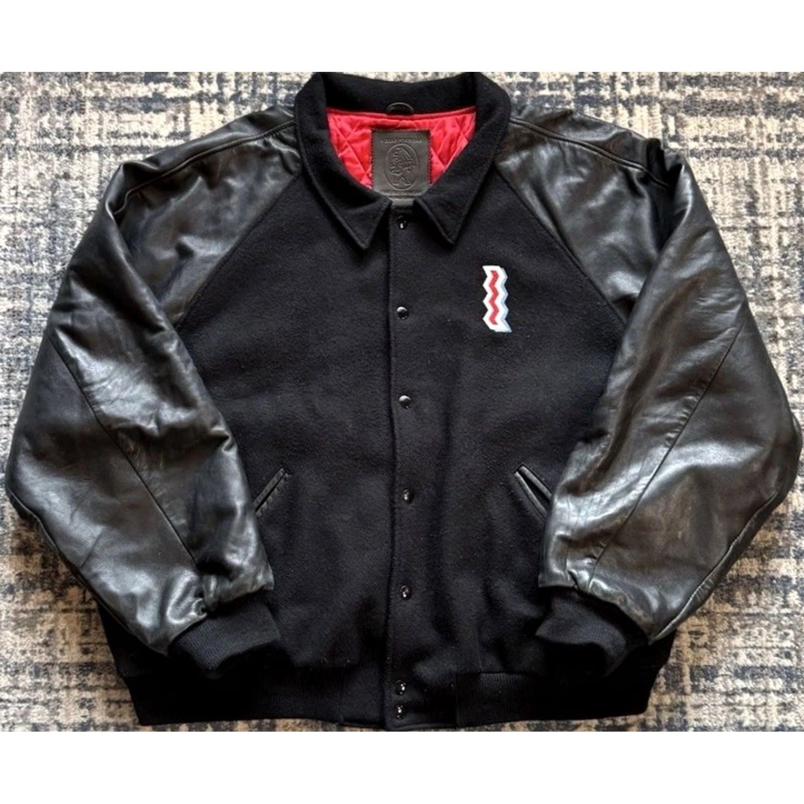 Golden Bear VINTAGE Golden Bear St. Idea Malt Liquor Varsity Jacket Leather Wool Rap 2XL Men Size US XXL / EU 58 / 5 - 3 Thumbnail