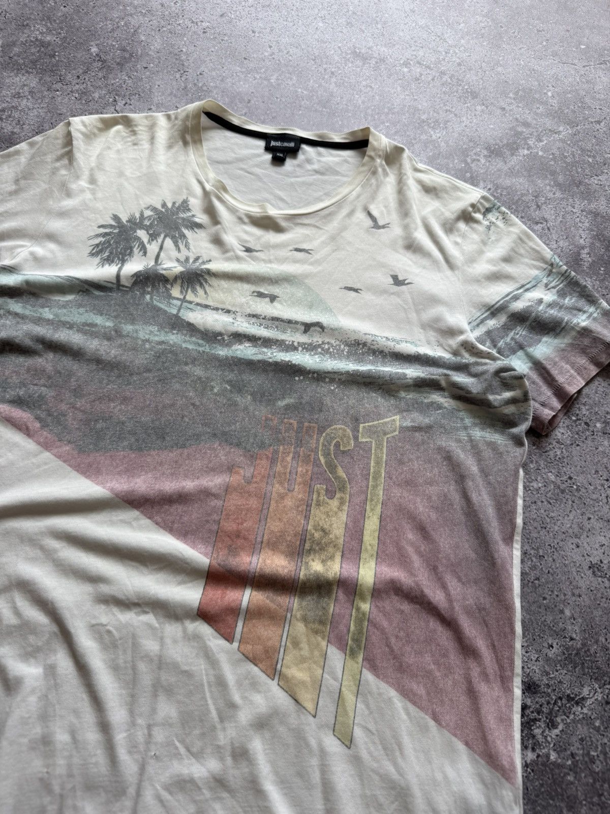 Just Cavalli 🔥JUST CAVALLI BEACH LOGO T-SHIRT SS2010 Size US XXL / EU 58 / 5 - 3 Thumbnail