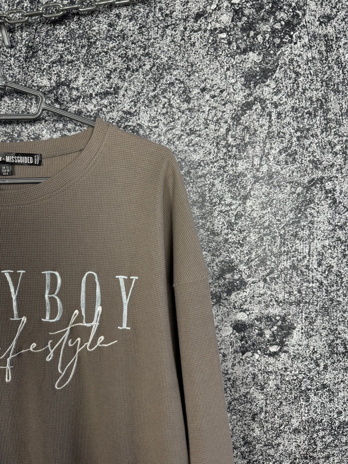 Playboy Playboy Lifestyle Missguided Waffle Crew Pullover Sweatshirt Size M / US 6-8 / IT 42-44 - 2 Thumbnail