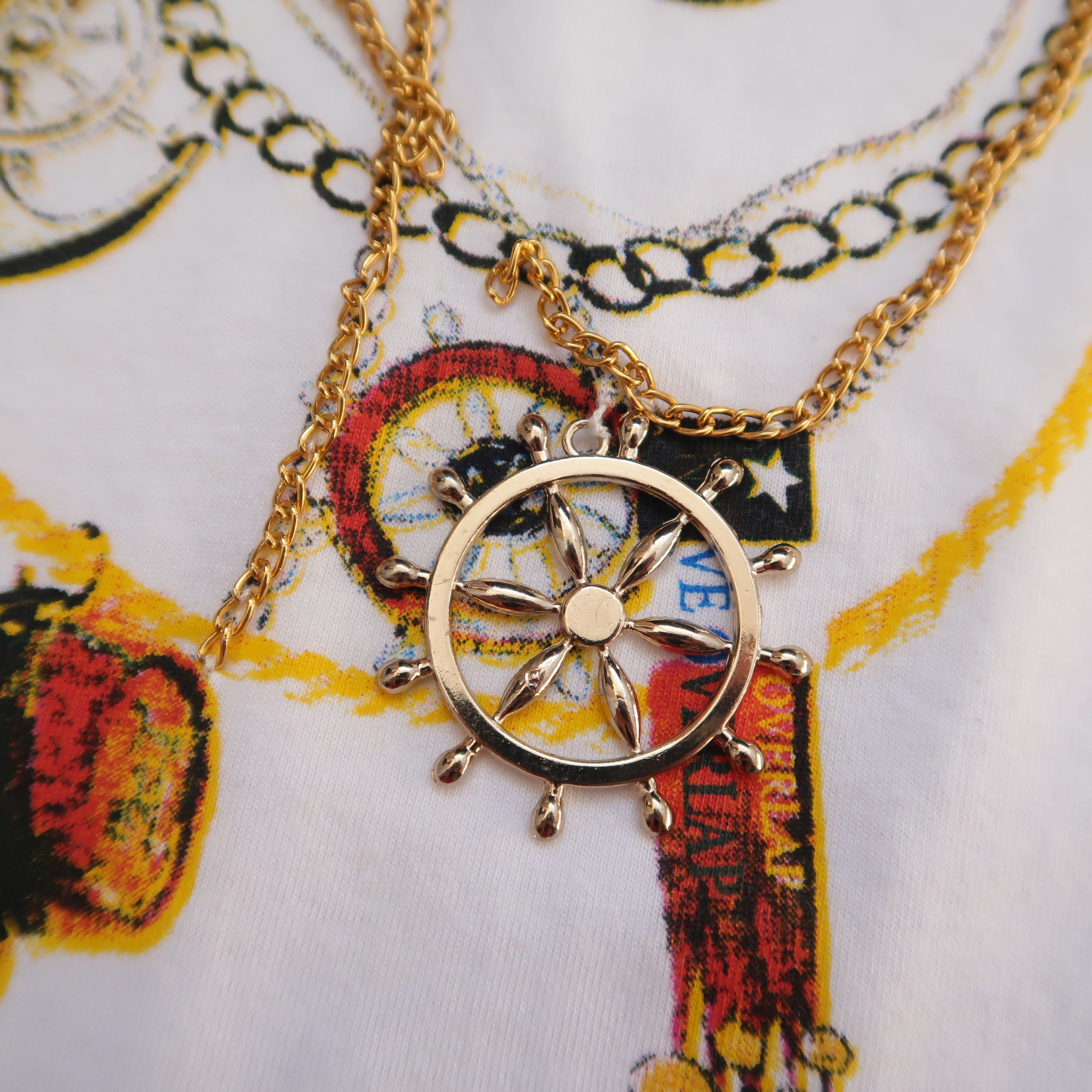 Japanese Brand 1990s Vkei Style Ornament Necklace T-Shirt Size US M / EU 48-50 / 2 - 8 Thumbnail