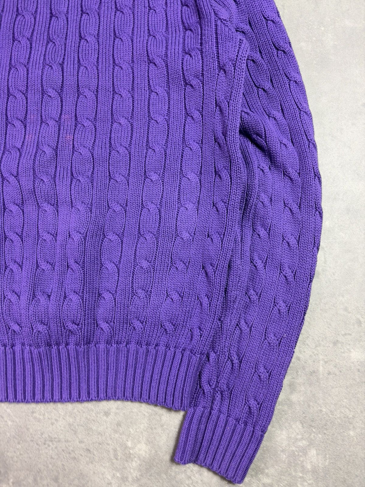 Polo Ralph Lauren Vintage Y2K V-Neck Ralph Lauren Sport Cable Knit Sweater L Size L / US 10 / IT 46 - 14 Thumbnail