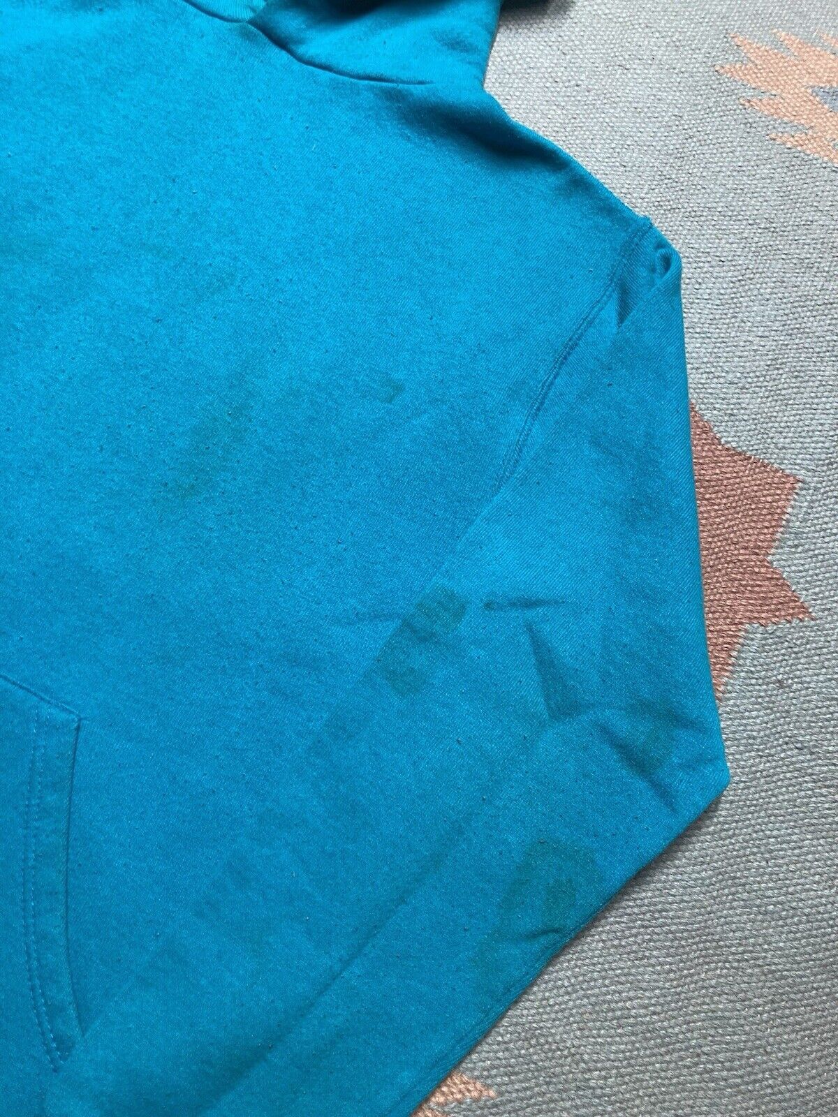 Russell Athletic × Vintage 80s Russell athletic pullover hoodie teal blank teal blue M Size US M / EU 48-50 / 2 - 6 Thumbnail
