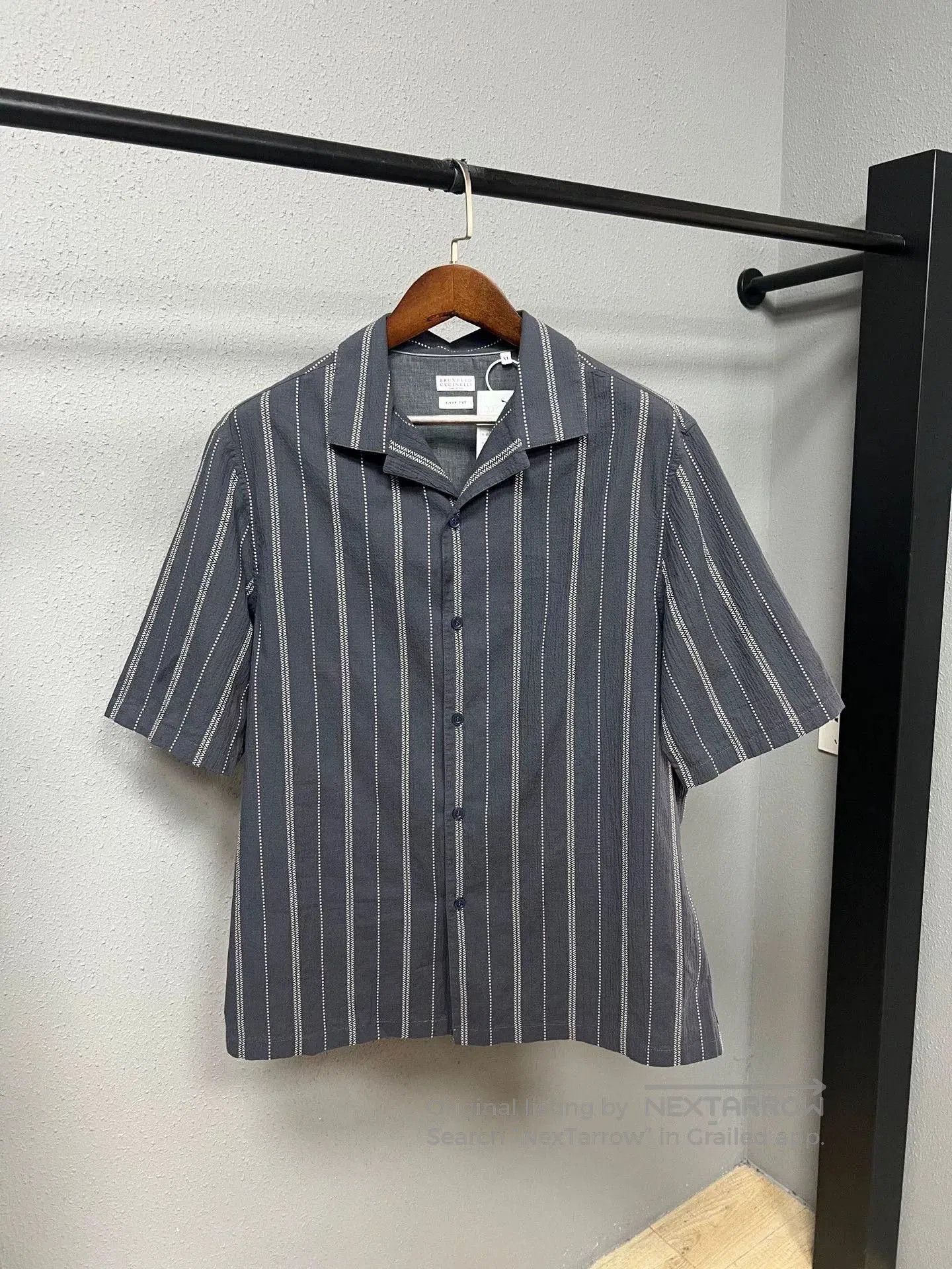 Brunello Cucinelli Brunello Cucinelli Seersucker Stripe Short. Size US XL / EU 56 / 4 - 1 Thumbnail