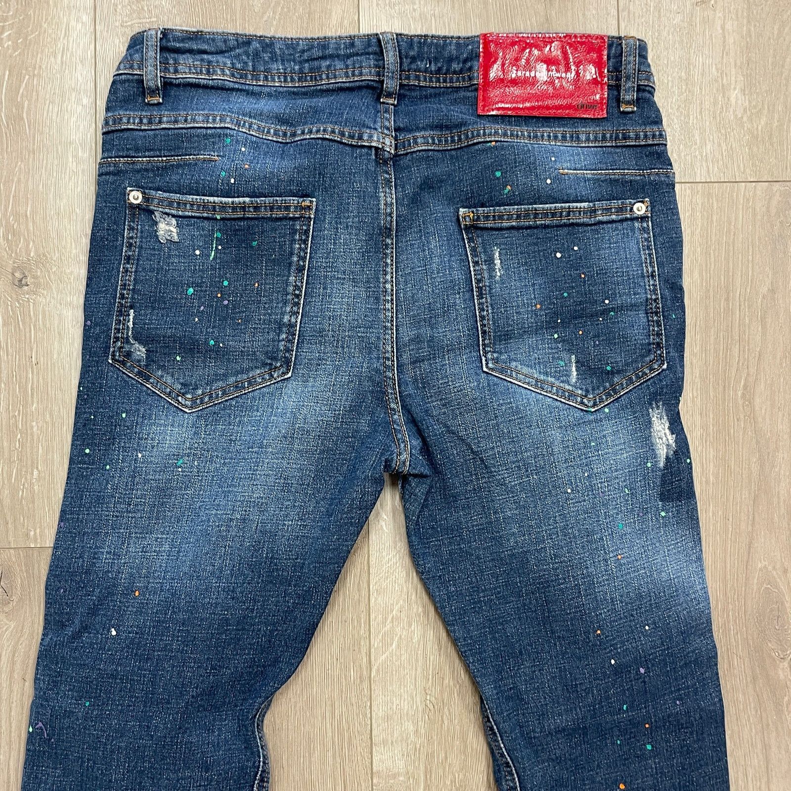 Zara Zara men's slim-fit distressed blue denim jeans size 31 Size US 31 - 5 Thumbnail