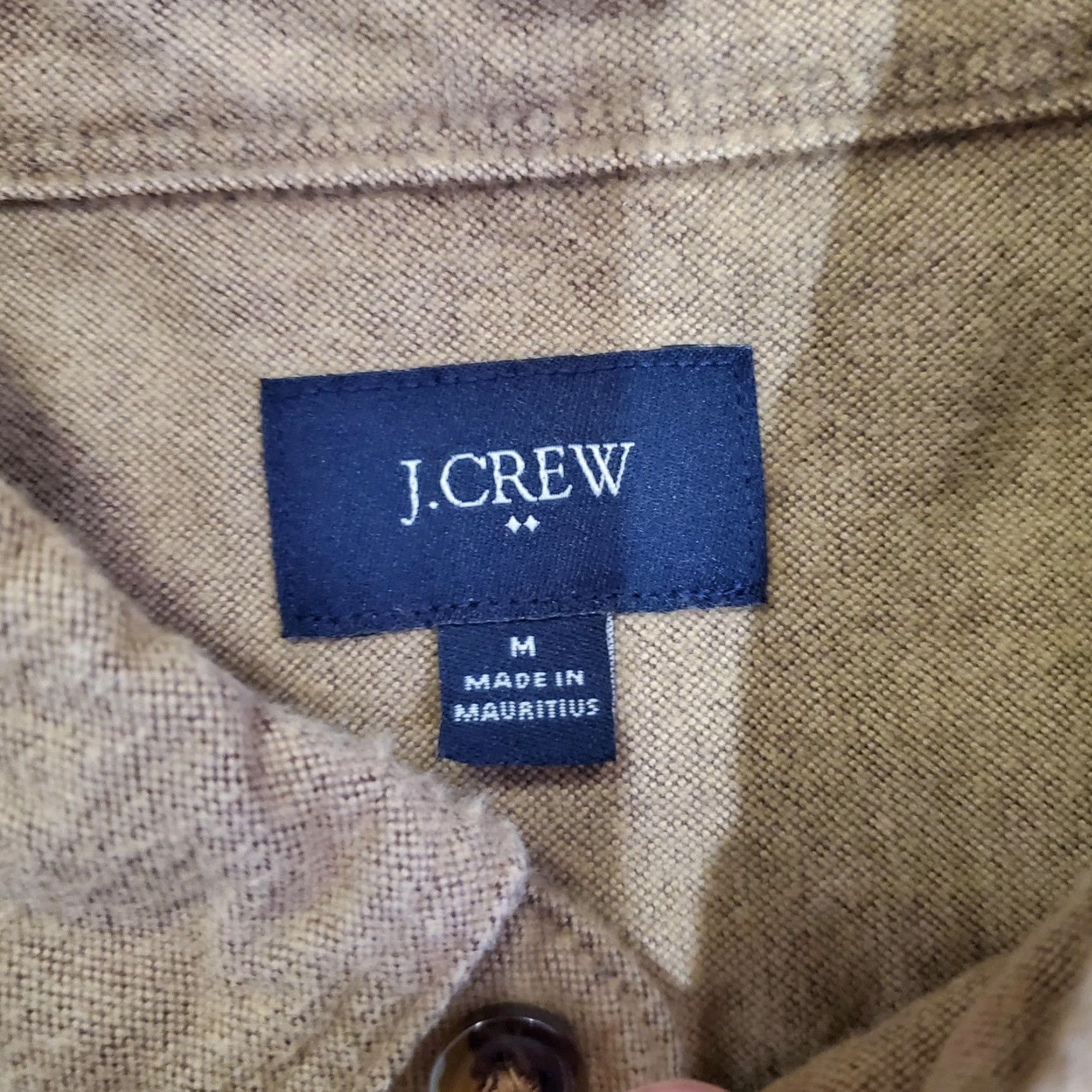 J.Crew J. Crew Shirt Mens Medium Beige Elbow Patch Button-Down Long Sleeve Casual Shirt Size US M / EU 48-50 / 2 - 5 Thumbnail