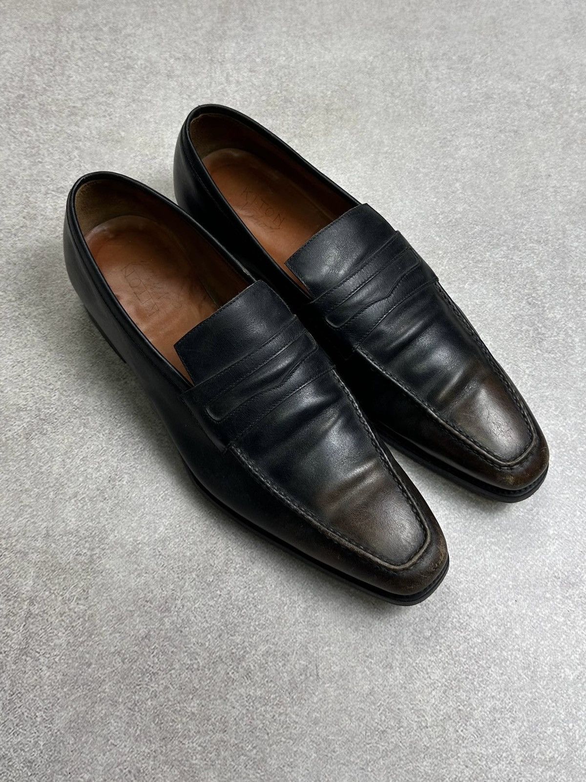 Kiton Kiton Hand Made Leather Loafers Mens Black US11 Size US 11 / EU 44 - 1 Thumbnail