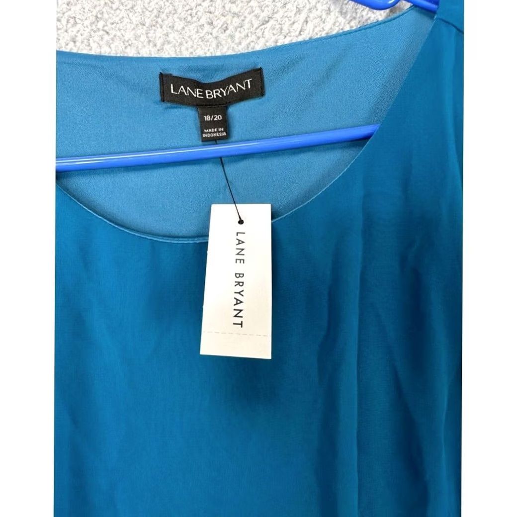 Vintage Lane Bryant Blouse Shirt Womens 18-20 Blue Kimono Sleeve Top Casual Ladies NEW Size XXL / US 16-18 / IT 52-54 - 5 Thumbnail