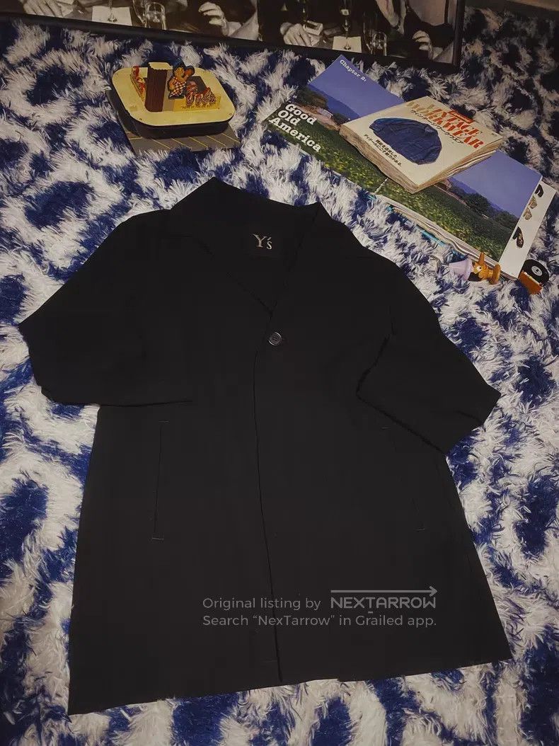 Yohji Yamamoto Yohji Yamamoto Black Minimalist Coat Jacket Size US S / EU 44-46 / 1 - 1 Thumbnail