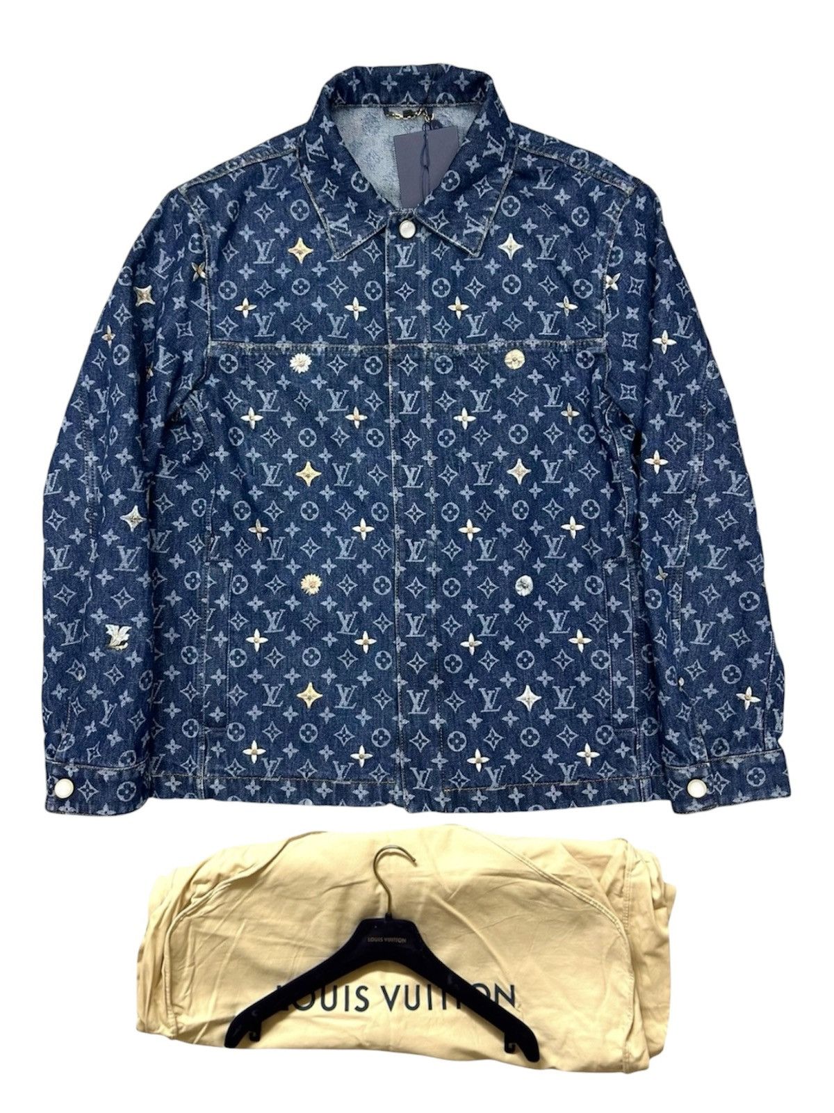 Louis Vuitton Louis Vuitton 48 Monogram Embroidered Denim Overshirt Jacket Size US M / EU 48-50 / 2 - 1 Thumbnail