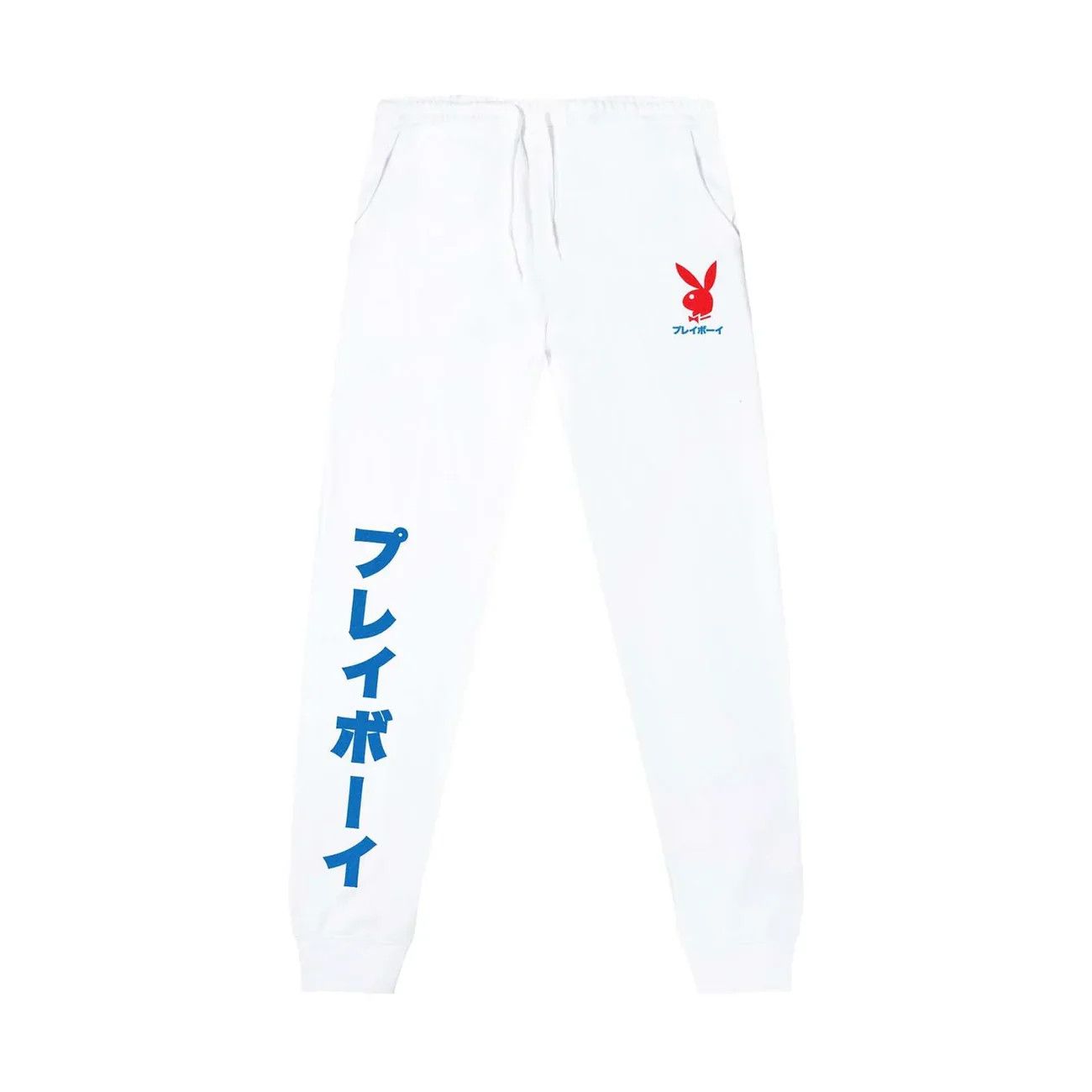 PLAYBOY JAPANESE RABBIT WHITE SWEATPANTS JOGGERS SWEATS S
