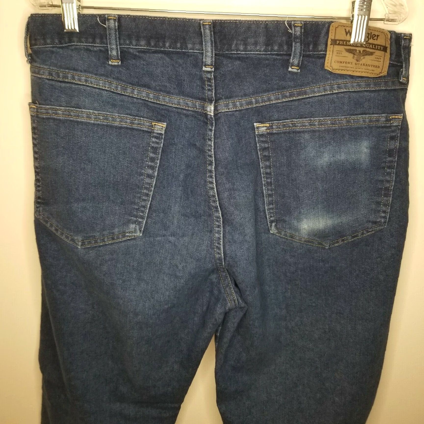 Wrangler Wrangler Jeans Men 36x32 Blue Regular Fit Mens Size US 36 / EU 52 - 5 Thumbnail
