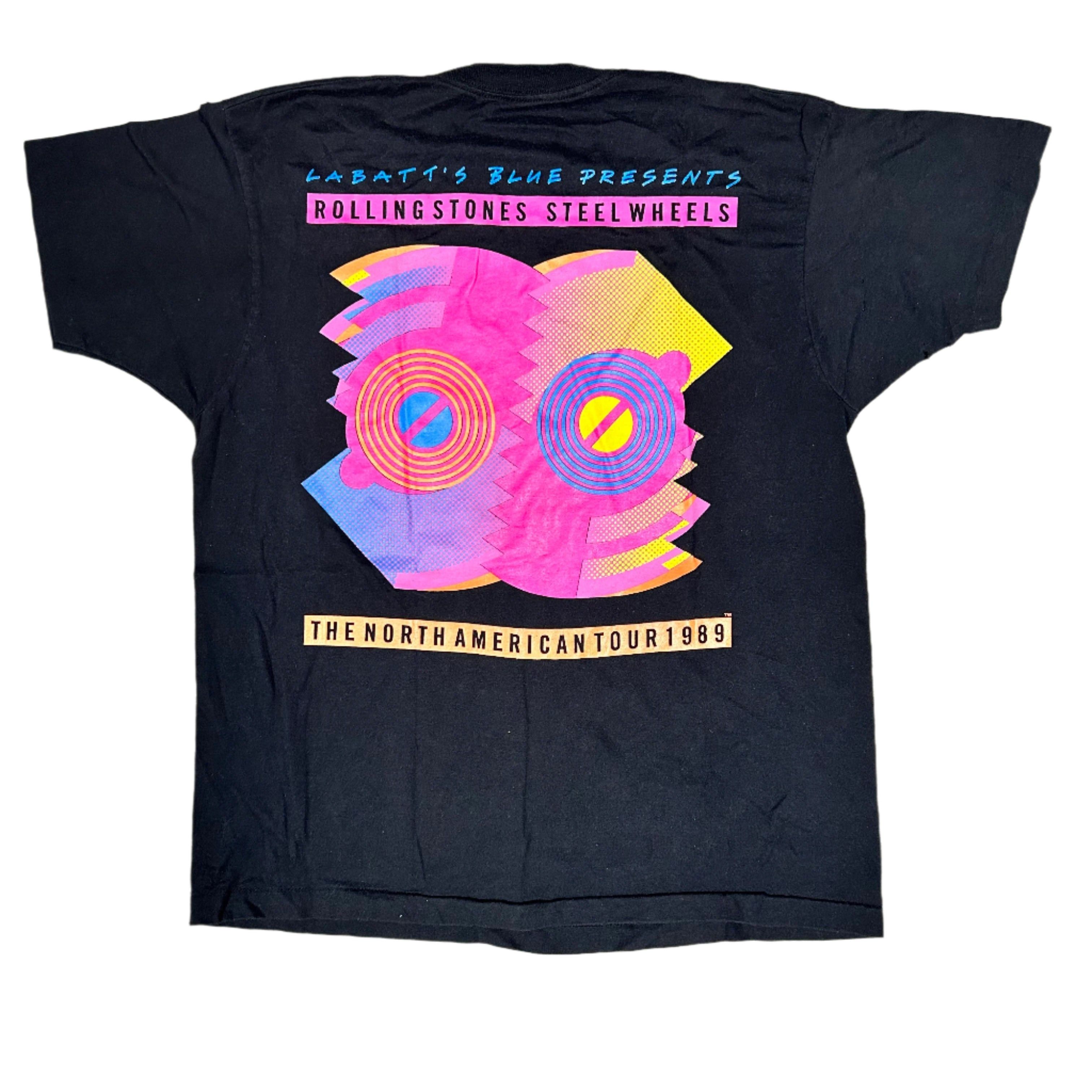 Other 80s Vintage Rolling Stones 1989 "Steel Wheels" Band T-Shirt Size US M / EU 48-50 / 2 - 2 Thumbnail