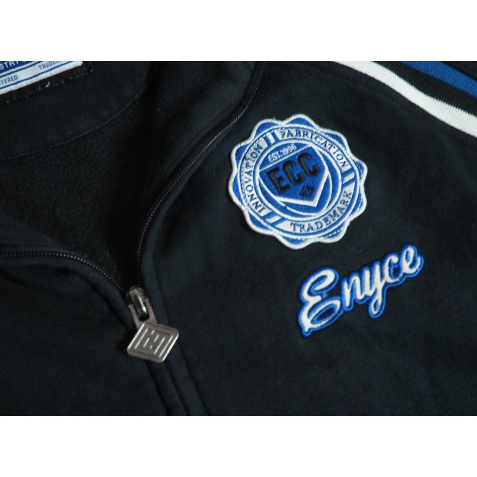 Enyce VTG Enyce Heavyweight Faded Black Logo Zip Sweatshirt Mens XL EUC 90s Hip Hop Size US XL / EU 56 / 4 - 5 Thumbnail