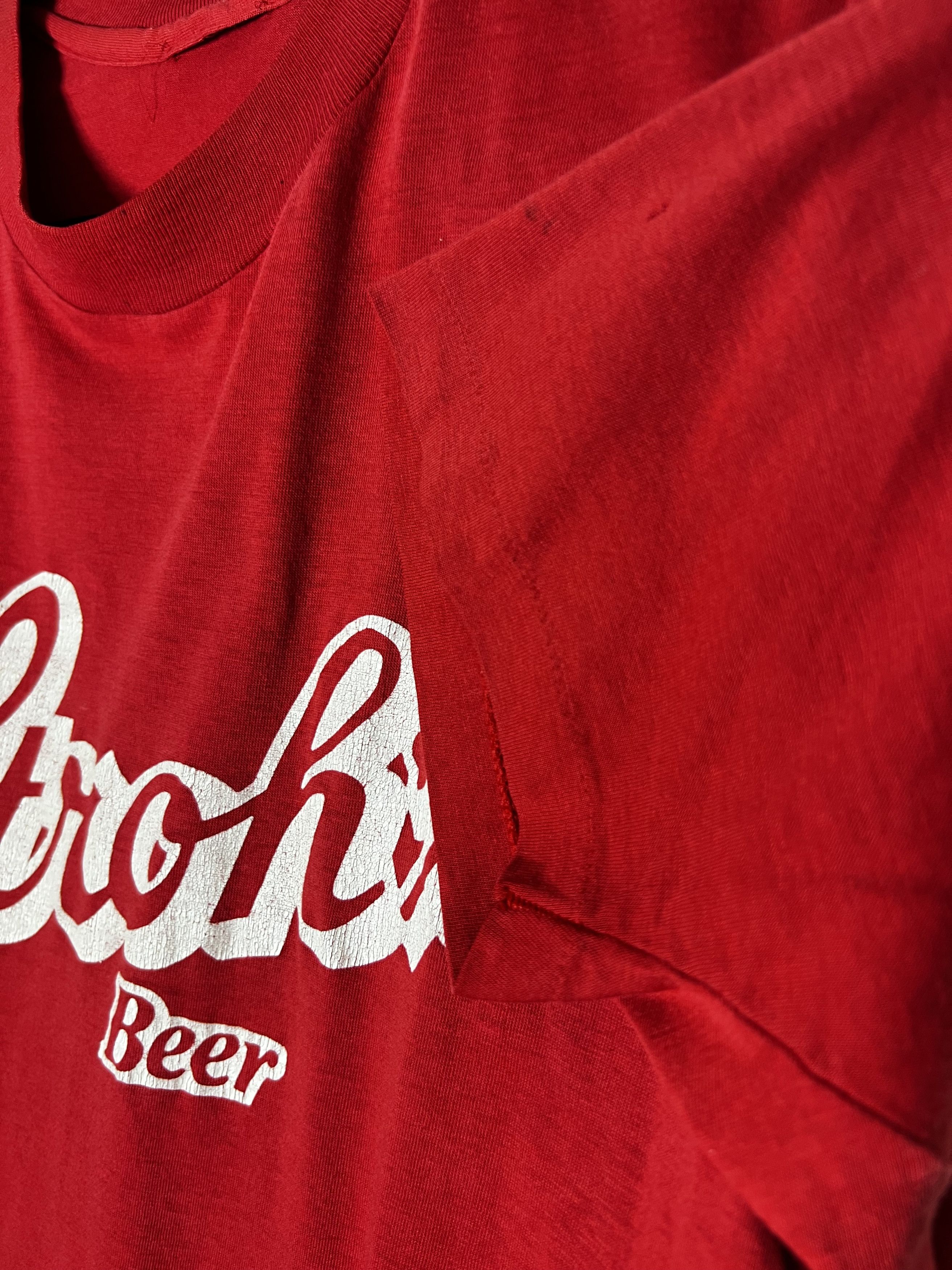 Other × Vintage Vintage 1970's Stroh's Beer Logo Single Stitch T-Shirt Size US M / EU 48-50 / 2 - 7 Thumbnail