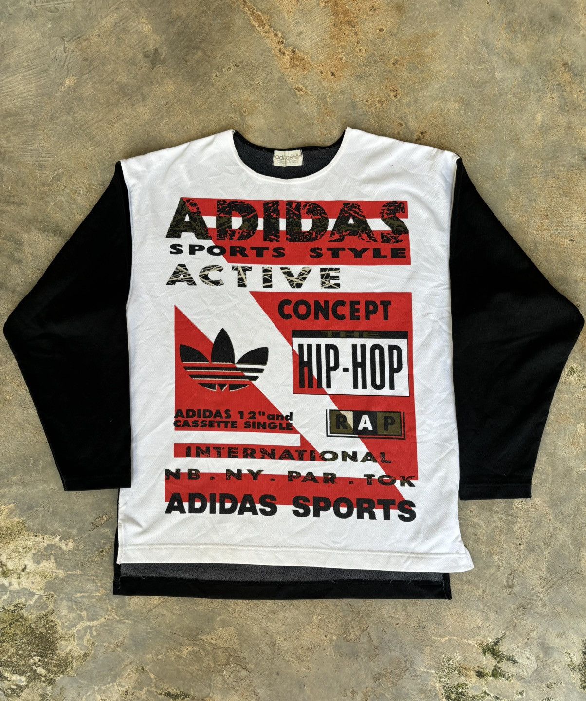 Adidas Vintage Adidas japan Hip Hop Rap Sweatshirt Size US L / EU 52-54 / 3 - 1 Thumbnail