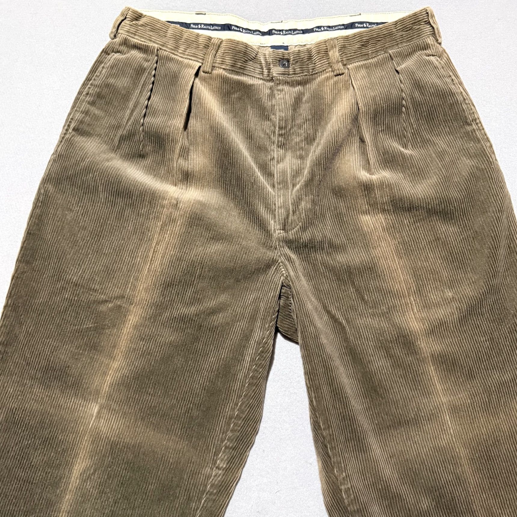 Polo Ralph Lauren VINTAGE Polo Ralph Lauren Pants Men Brown Mid Rise Pleated Corduroy 36x30 Kohl? Size US M / EU 48-50 / 2 - 3 Thumbnail