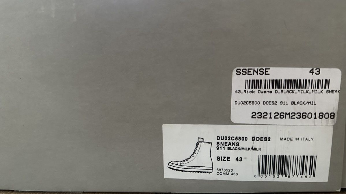 Rick Owens × Rick Owens Drkshdw AW23 Luxor High top Rivet Ramones Size US 9.5 / EU 42-43 - 13 Thumbnail