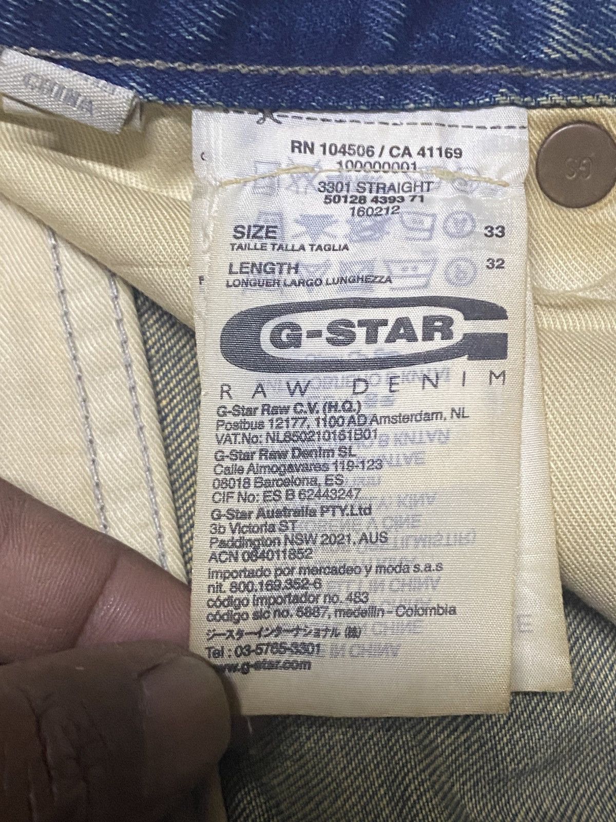G-Star × Marc Newson Vintage GStar Raw 3301 Denim Mud Wash Jeans Size US 35 - 17 Thumbnail