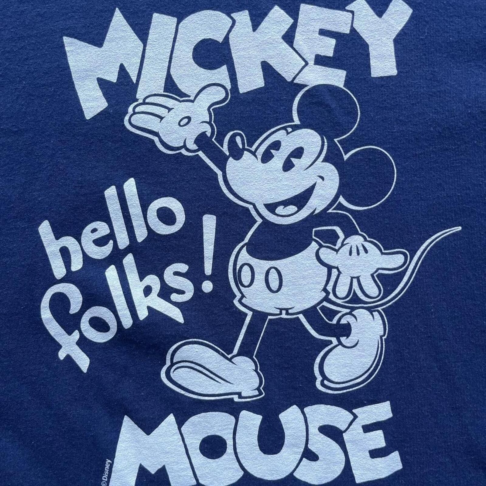 Disney 2013 Mickey Mouse Hello Folks Graphic T-Shirt Size 3XL Size US XXL / EU 58 / 5 - 2 Thumbnail