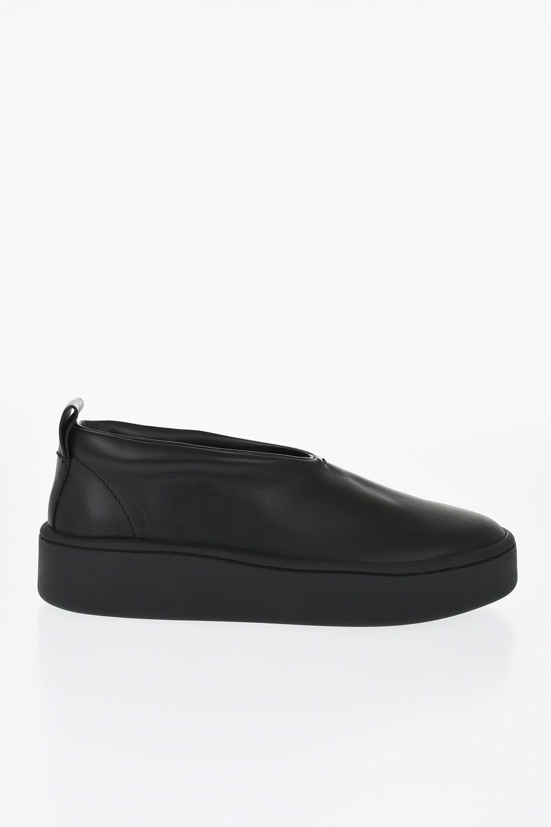 Jil Sander og1mm0625 Leather Slip-on Sneakers in Black Size US 7 / EU 40 - 1 Thumbnail