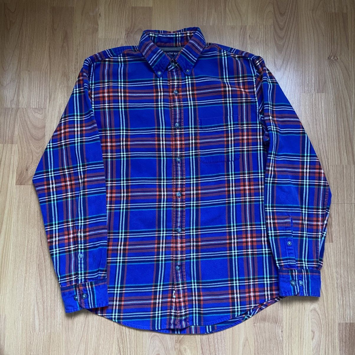 Lands' End Lands’ End Plaid Flannel Button Up Shirt Men’s Medium Size US M / EU 48-50 / 2 - 2 Thumbnail