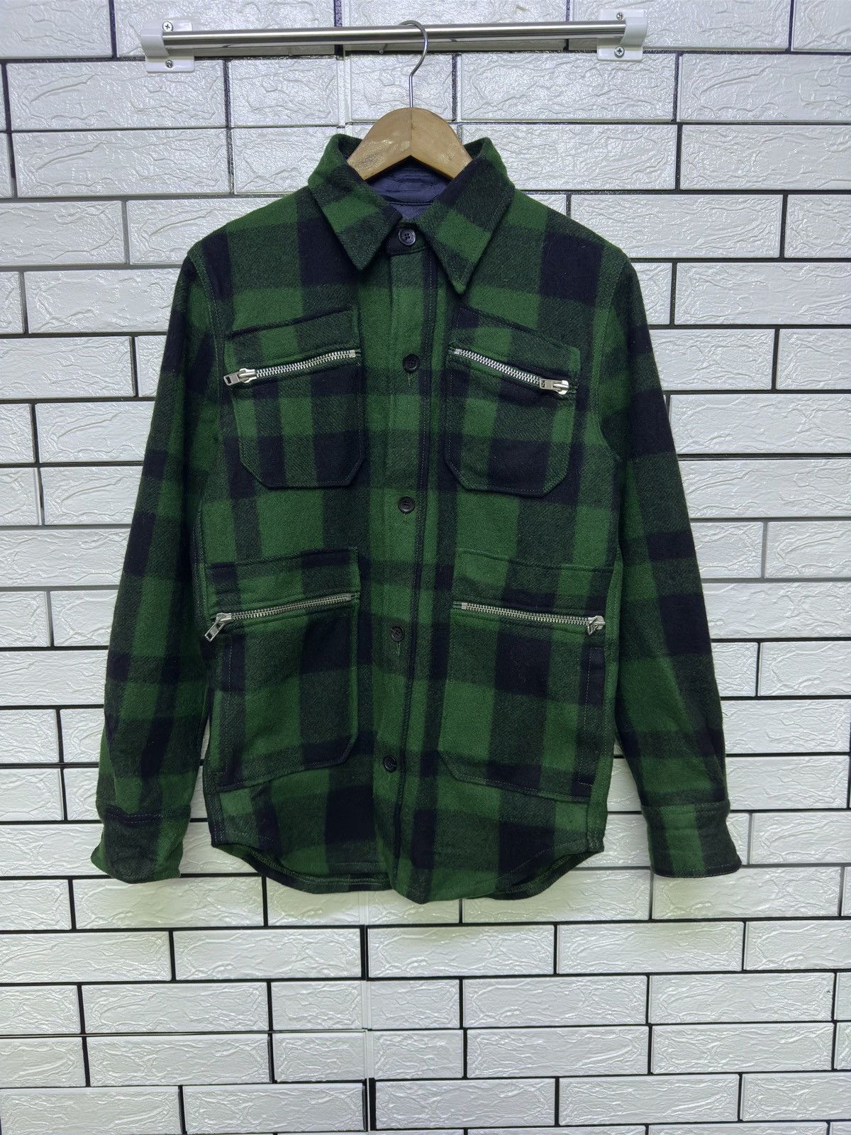 Maison Kitsune Maison Kitsune Wool Flannel Jacket Cargo Pocket Size US S / EU 44-46 / 1 - 2 Thumbnail