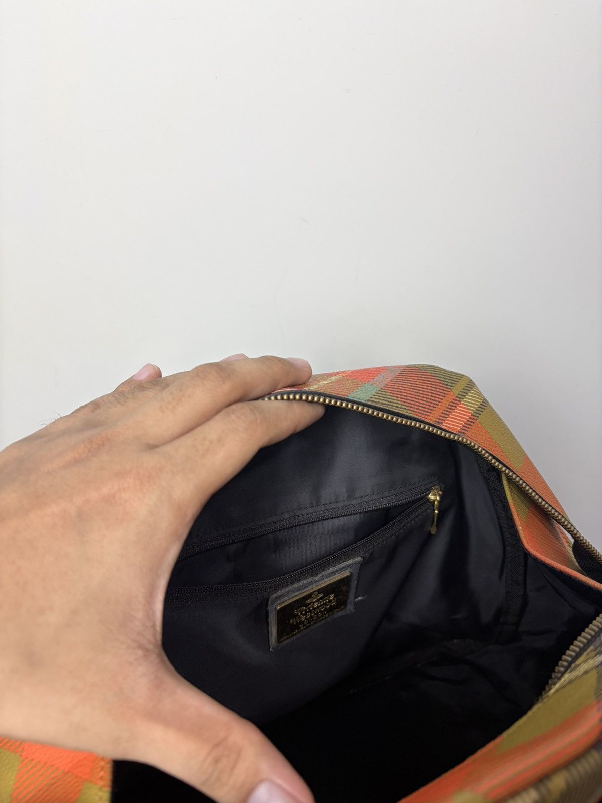Vivienne Westwood FREE TAX! Vintage Vivienne Westwood Plaid Leather Handbag Size ONE SIZE - 12 Thumbnail