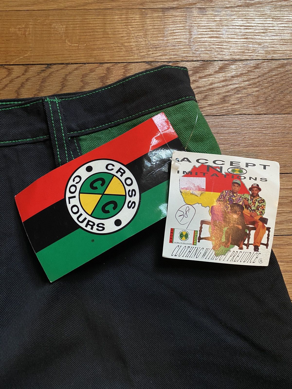 Cross Colours × JNCO × Vintage Deadstock Vintage 90s Cross Colours Jorts Size US 38 / EU 54 - 3 Thumbnail