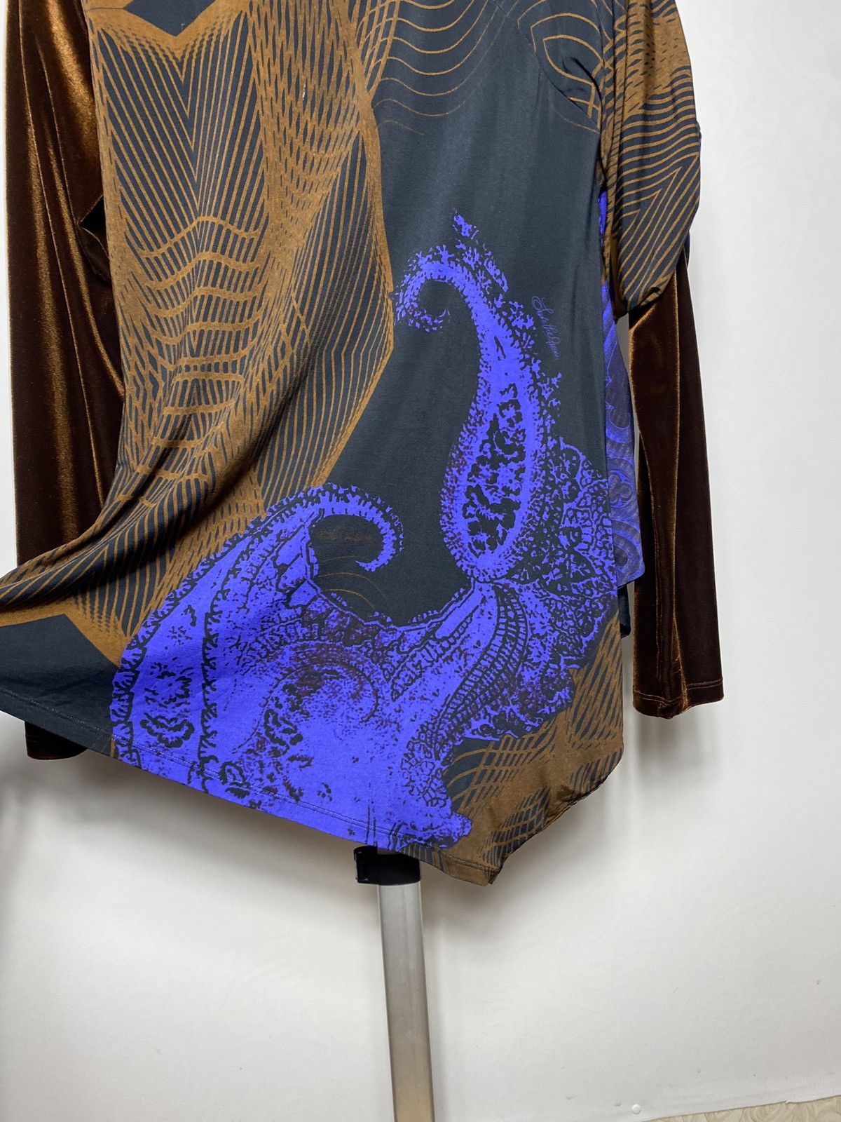 Other Save The Queen Asymmetric Velvet/Viscose Blouses Tunic Size XL / US 12-14 / IT 48-50 - 7 Thumbnail