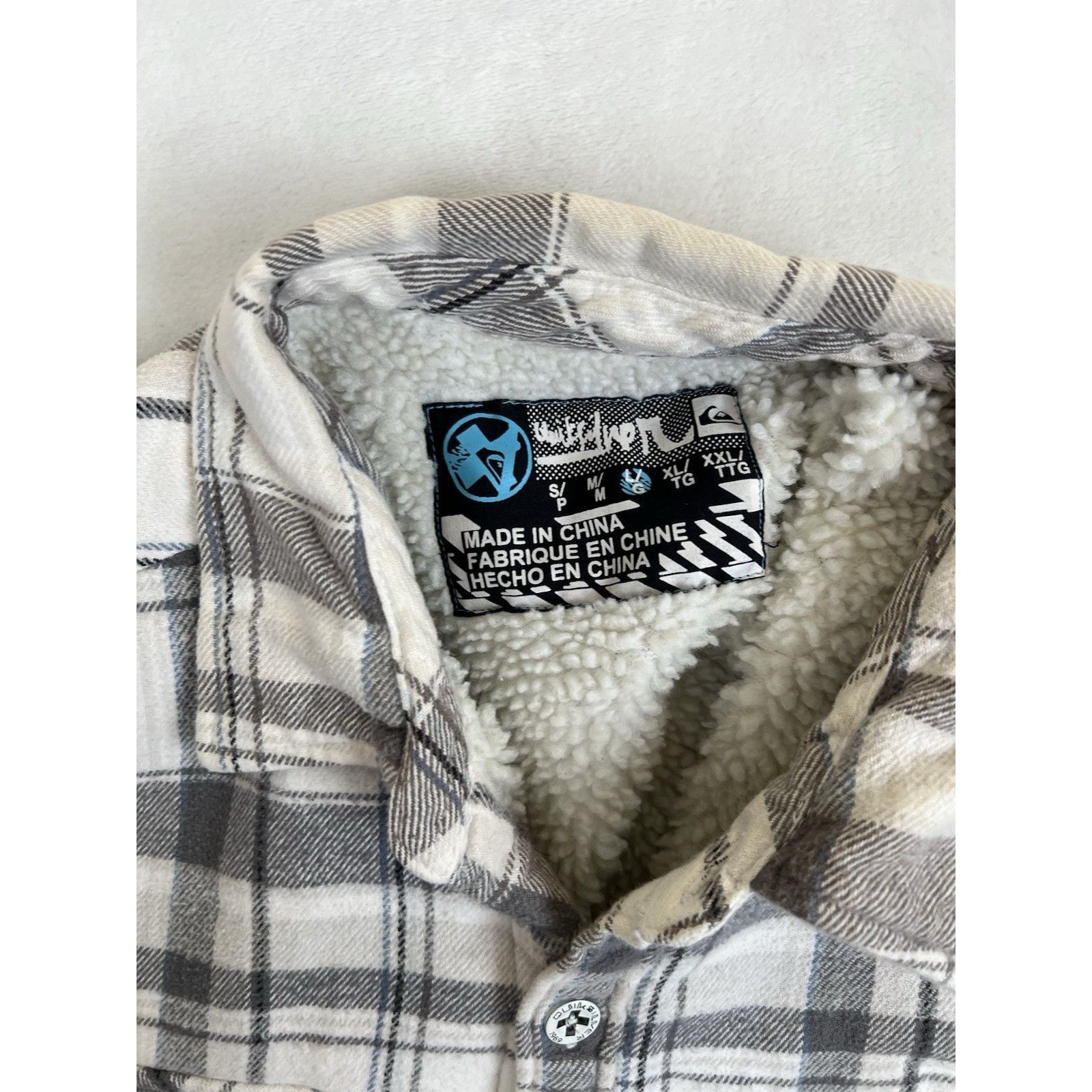 Quiksilver Vintage Quiksilver Flannel Button Up Sherpa Lined Jacket Siz Size US L / EU 52-54 / 3 - 2 Thumbnail