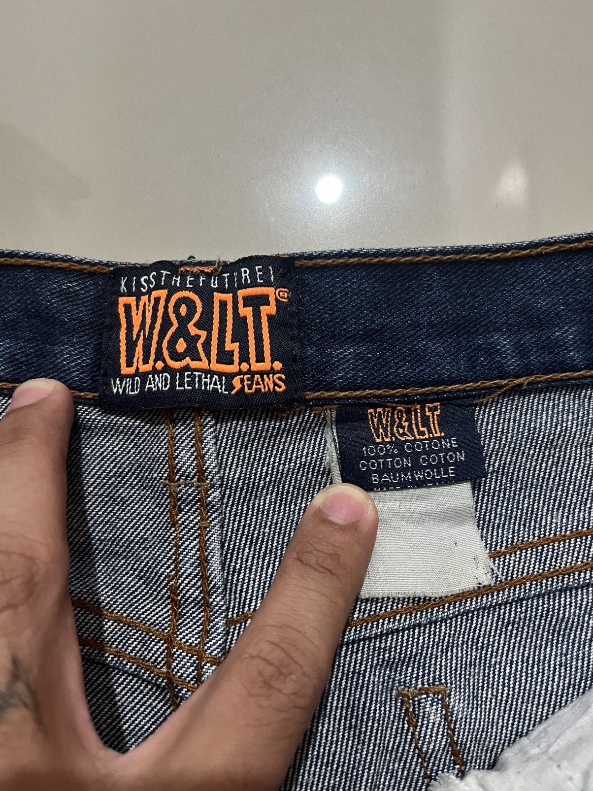 W&LT SS2006 W&LT WALTER VAN BEIRENDONCK STONE WASH BOOTCUT JEANS Size US 30 / EU 46 - 5 Thumbnail