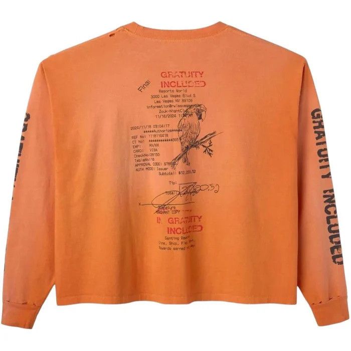 HMDD HMDD Gratuity Added Longsleeve T-Shirt Orange SIZE LARGE Size US L / EU 52-54 / 3 - 2 Thumbnail