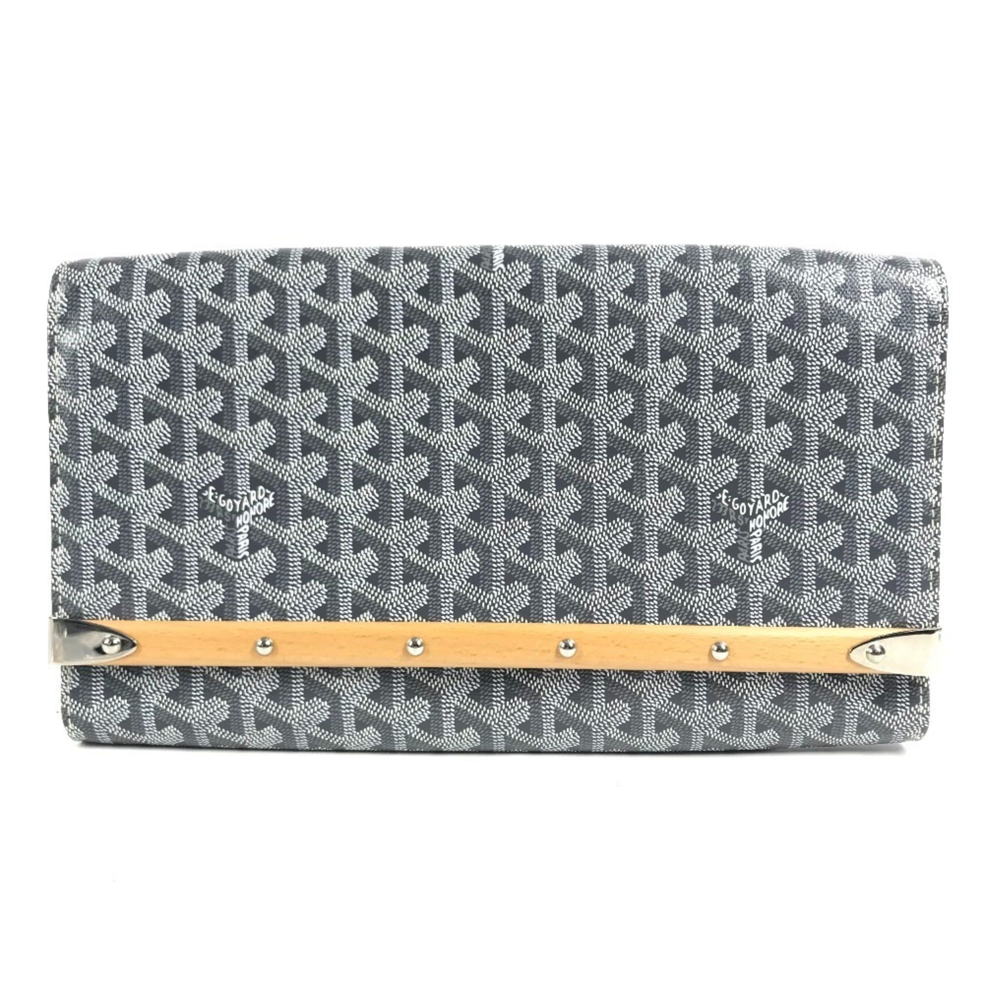 Goyard GOYARD Monte Carlo Bag, Flap Handbag, Pouch, Clutch Leather, Men's/Women's, Gray, Like New Size ONE SIZE - 1 Thumbnail