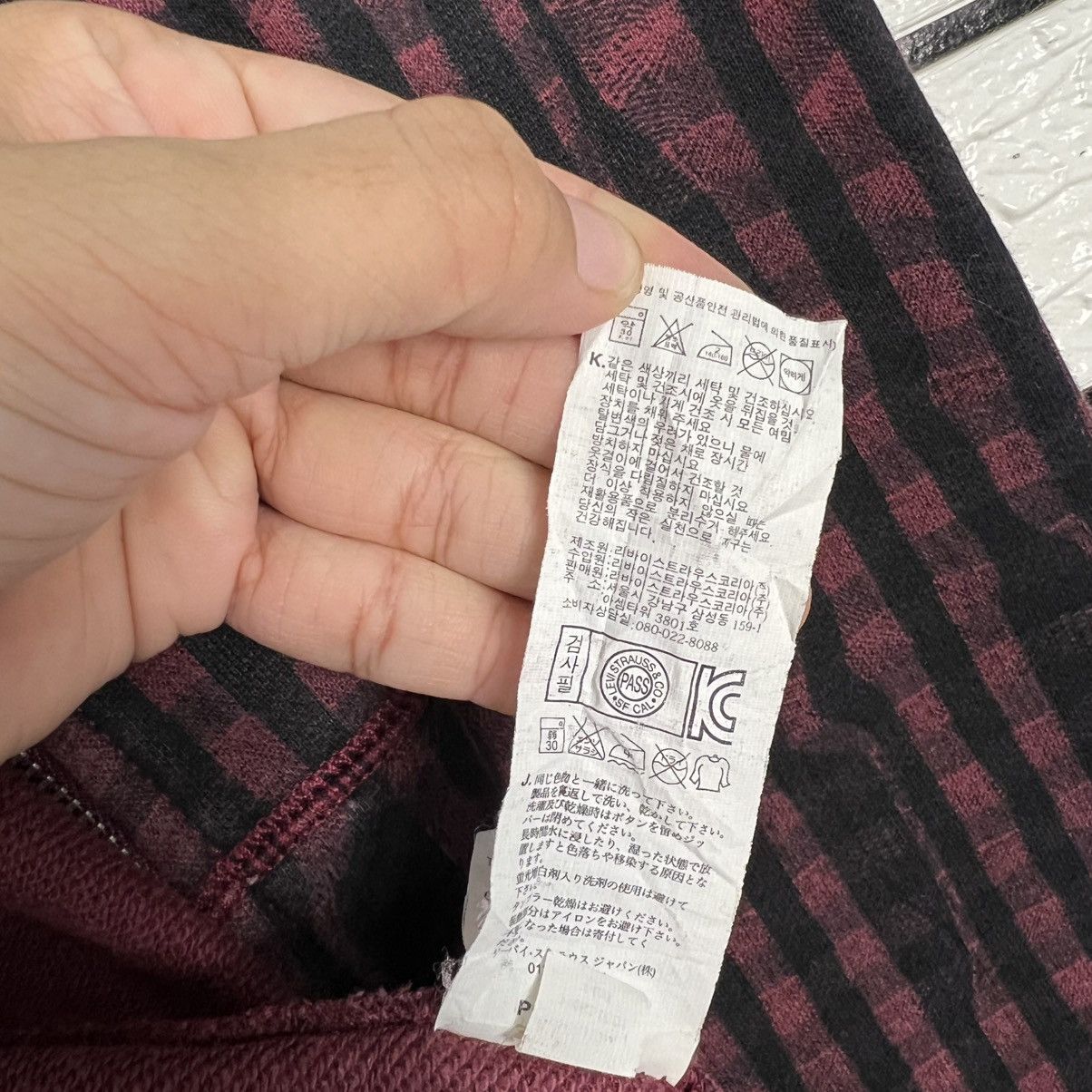 Levi's LEVIS STRAUSS Red Checked Hoodie Sweatshirt #4212-C192 Size US M / EU 48-50 / 2 - 19 Thumbnail