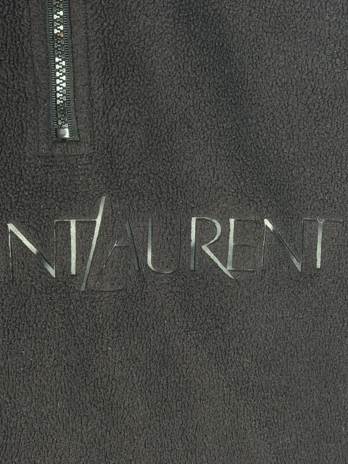 Yves Saint Laurent Fleece Black YSL Sweatshirt 1/4 Zip Big Logo YSL Sweater Size US S / EU 44-46 / 1 - 5 Thumbnail