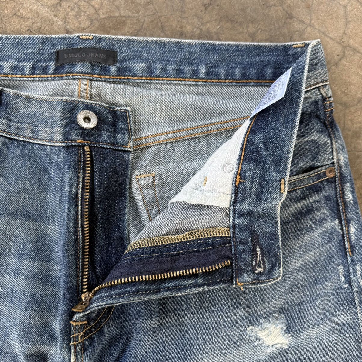 Japanese Brand W34x30 Vintage Japanese Streetwear Faded Denim Jean Size US 34 / EU 50 - 6 Thumbnail