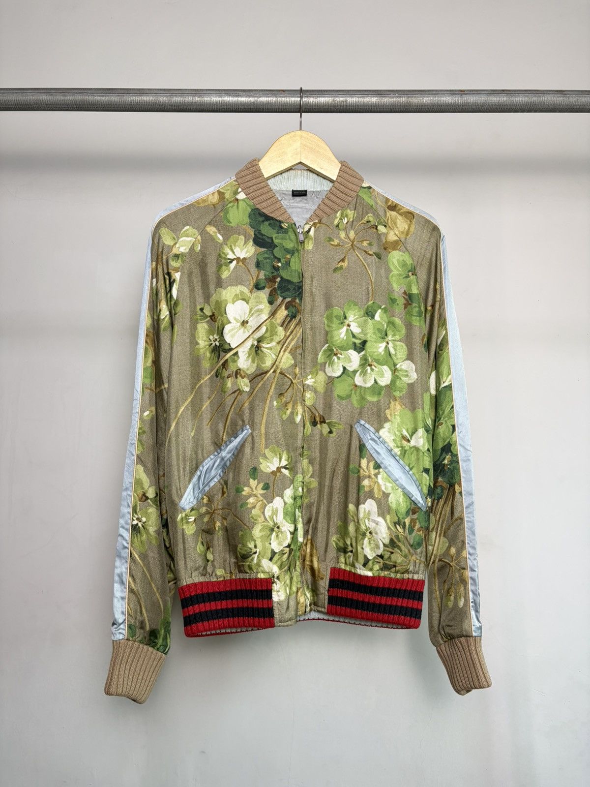 Gucci FREE TAX! Gucci Bloom Floral Silk Reversible Bomber Jacket Size US M / EU 48-50 / 2 - 1 Thumbnail