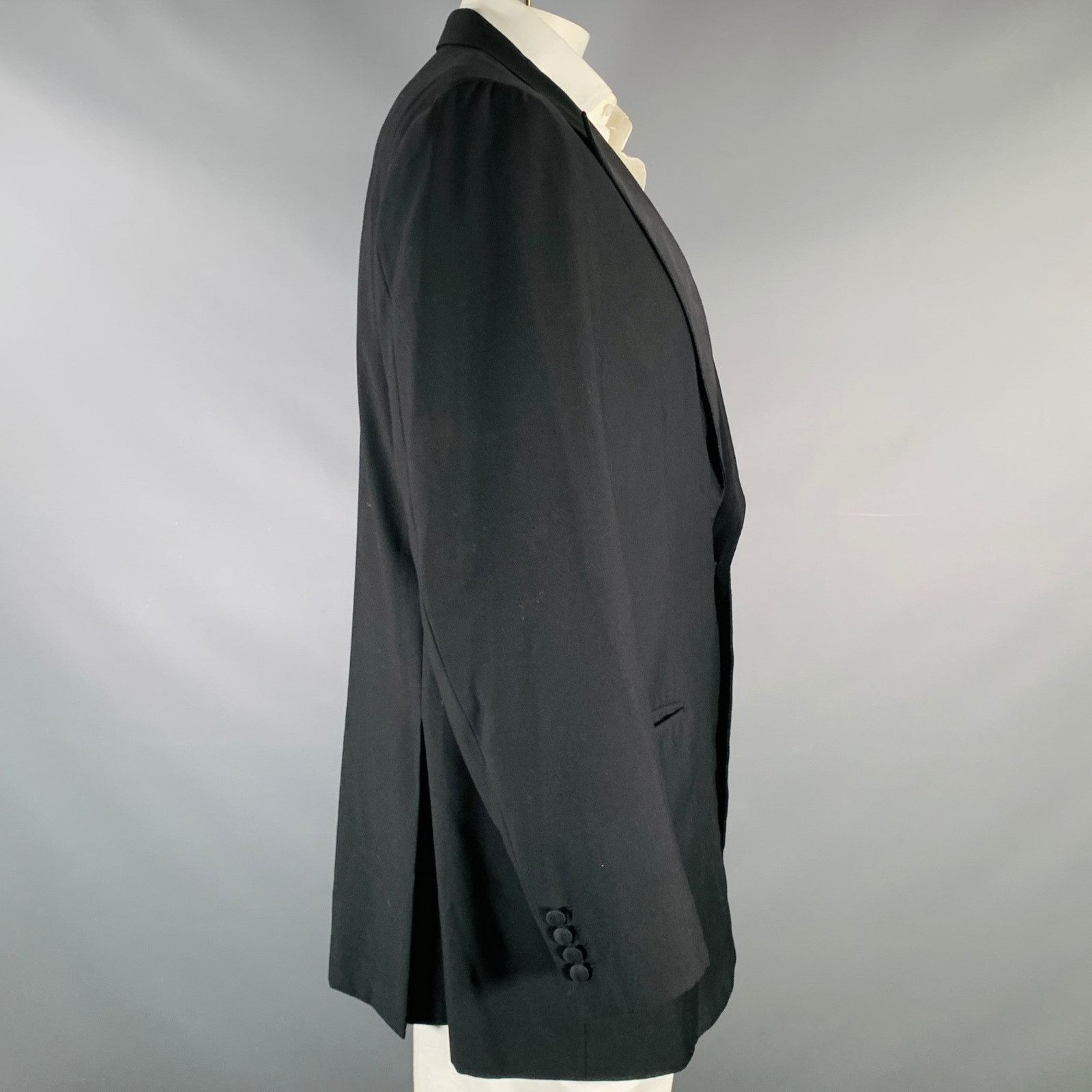 Brioni BRIONI Size 46 Black Wool Tuxedo Peak Lapel Sport Coat Size 46R - 3 Thumbnail