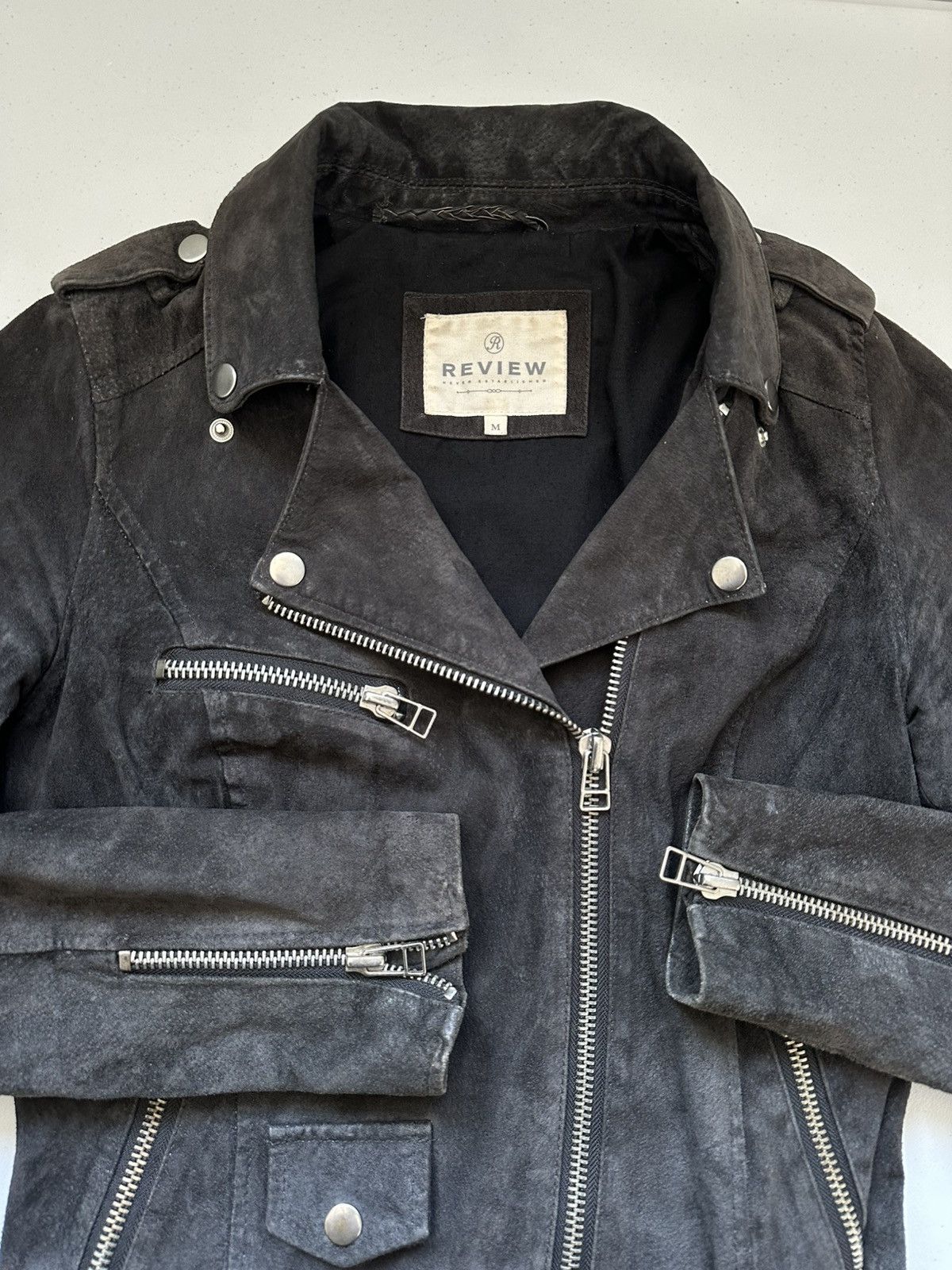 Other Vintage Y2k Avant Garde Leather Biker Jacket Asymmetrical Size M / US 6-8 / IT 42-44 - 7 Thumbnail