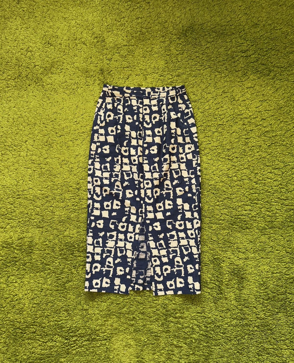 Jil Sander × Vintage Jil Sander 1990s vintage silk blend graphic maxi skirt Size 26" / US 2 / IT 38 - 5 Thumbnail