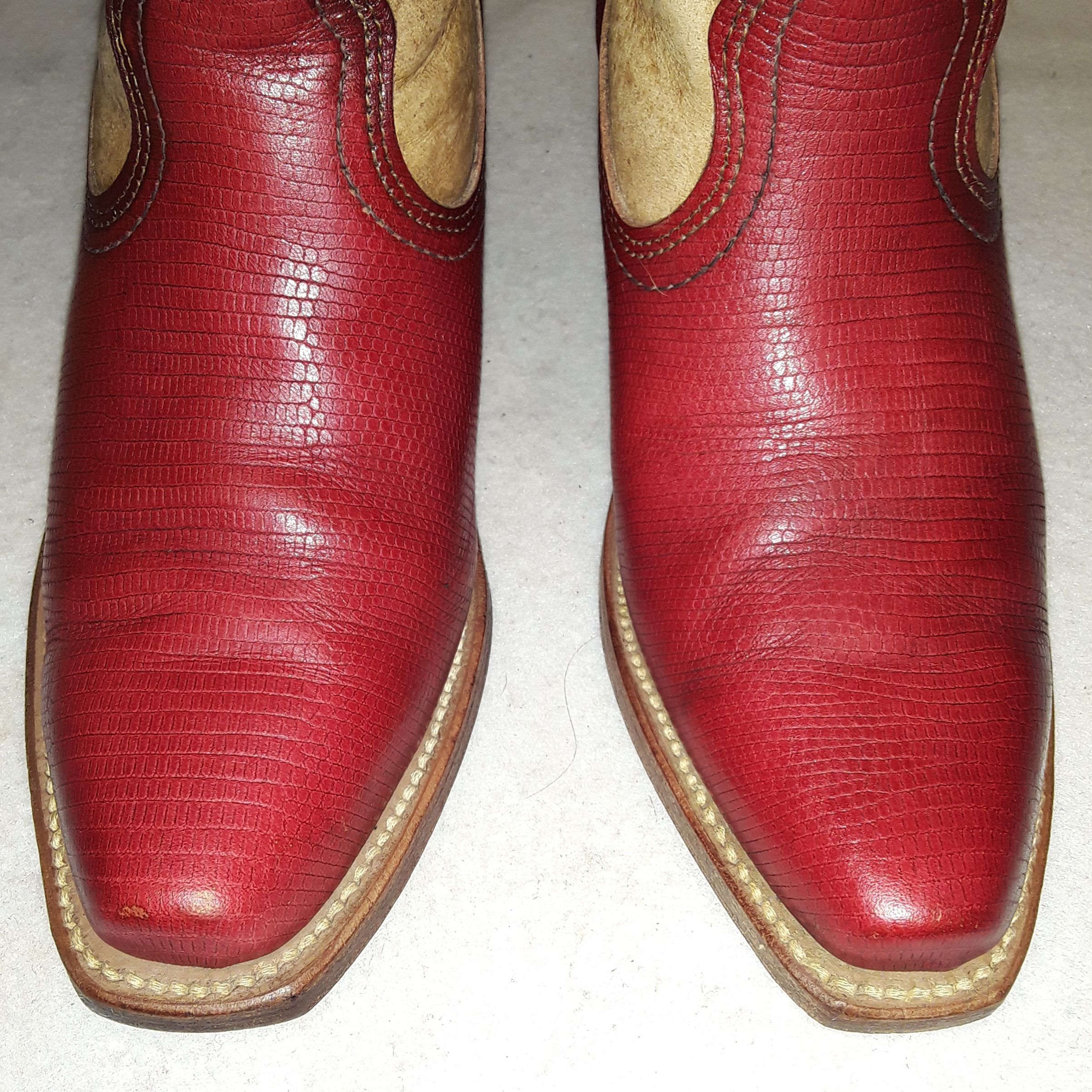 Vintage Vtg Frye Leather Cowgirl Western Boots Size 5.5 B USA Made Size US 5.5 / IT 35.5 - 3 Thumbnail