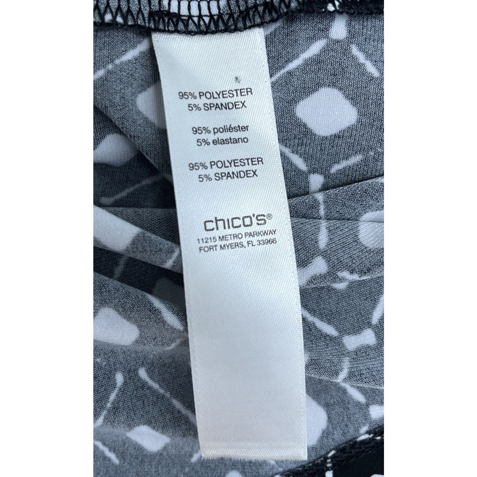Chicos Chico's Black White Diamond Pattern Keyhole Tank Top Sz 2 Size XS / US 0-2 / IT 36-38 - 7 Thumbnail