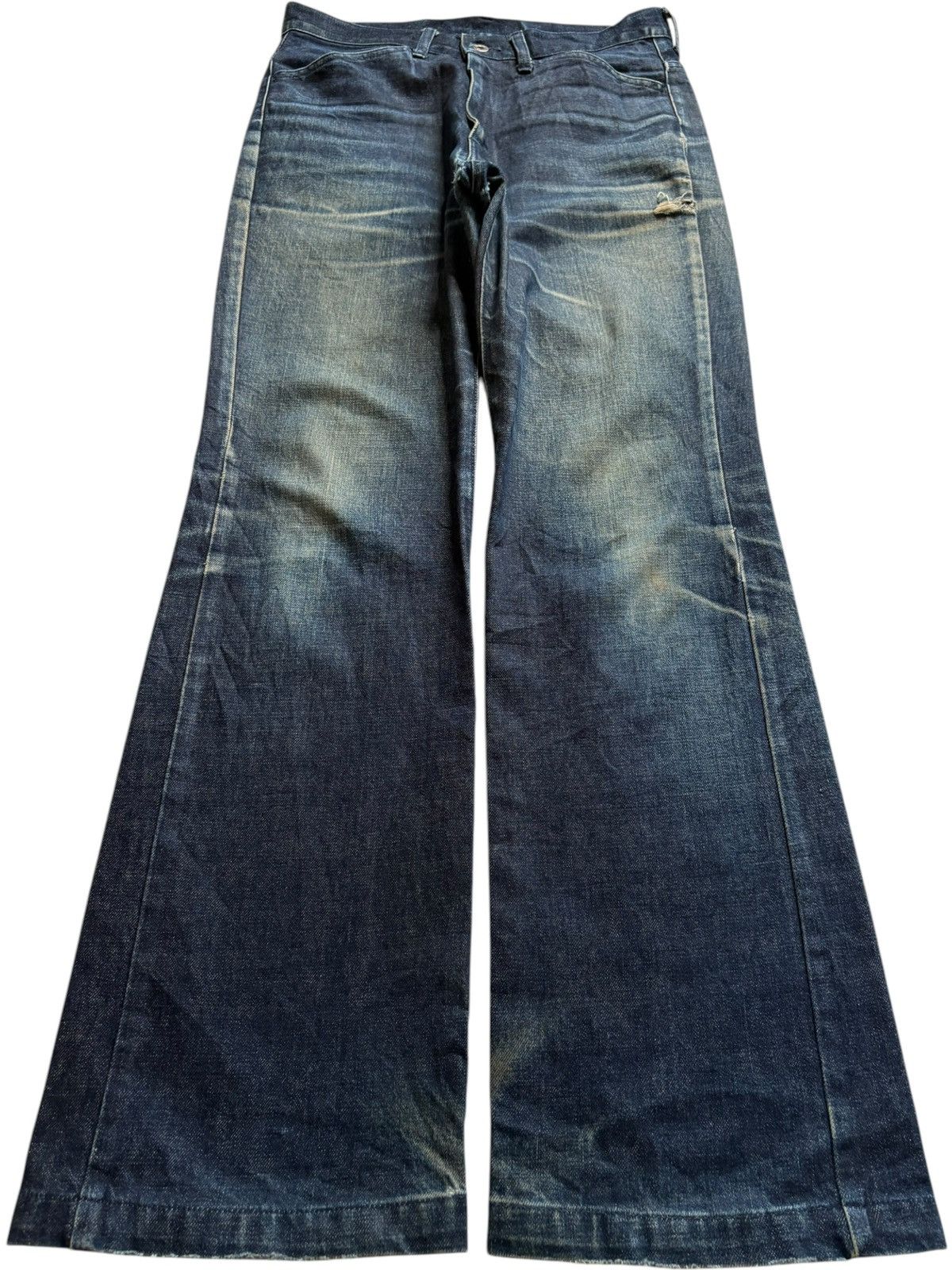 Boycott × Japanese Brand Vintage Boycott Rusty Mud Wash Distress Rip Flare Jeans Size US 32 / EU 48 - 1 Thumbnail
